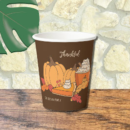 Pumpkin Alles Erntedank Brown Paper Cup Pappbecher