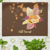 Pumpkin and Fall Blume Küchentücher (Gefaltet)