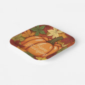 Pumpkin and Leaves Thanksgiving Pappteller (Gewinkelt)