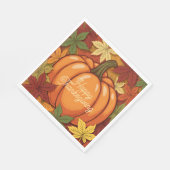 Pumpkin and Leaves Thanksgiving Serviette (Ecke)