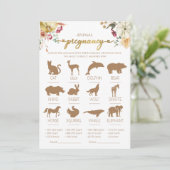 Pumpkin Animal Pregnancy Fall Baby Showspiel Einladung (Stehend Vorderseite)