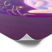 Pumpkin Anzug Weißkaninchen in Mondlichtkunst Poster (Ecke)