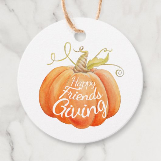 Pumpkin Aquarellkunst Freundschaften Geschenkanhänger (Vorderseite)