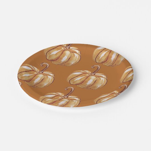 Pumpkin Art Custom Paper Teller (Schrägansicht)