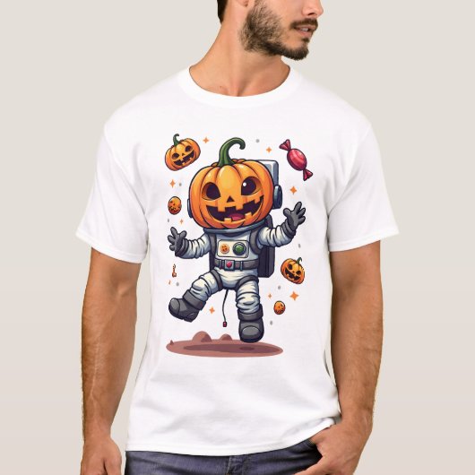 Pumpkin Astronaut � Spooky Space Explorer Shirt (Vorderseite)