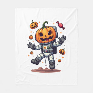Pumpkin Astronaut - Spooky Space Explorer Shirt Fleecedecke
