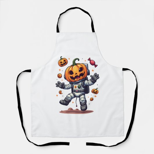 Pumpkin Astronaut - Spooky Space Explorer Shirt Schürze (Vorderseite)