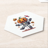 Pumpkin Astronaut - Spooky Space Explorer Shirt Untersetzer (angewinkelt)