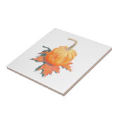 Pumpkin auf Blätter Keramik Tile Fliese (Seite)