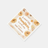 Pumpkin auf dem Weg Retro Fall Babydusche Papier Serviette (Ecke)
