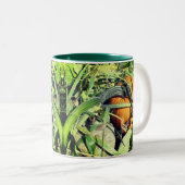 Pumpkin auf Weinfallnatur Zweifarbige Tasse (VorderseiteRechts)