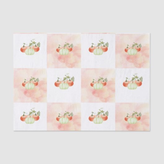 Pumpkin auf Weinflora Seidenpapier (Vorderseite)