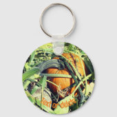 Pumpkin auf Weinkultur Personalisiert Schlüsselanhänger (Vorderseite)