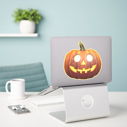 Pumpkin Aufkleber (Laptop auf Schreibtisch)
