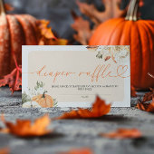Pumpkin Autumn Baby Dusche Windel Raffle Begleitkarte