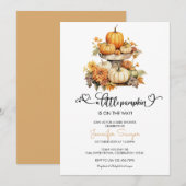 Pumpkin Autumn Babydusche Einladung (Vorne/Hinten)