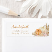 Pumpkin Autumn Boho Fall Floral Rücksendeadresse (Insitu)