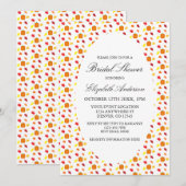 Pumpkin Autumn Leaves Brautparty Einladung (Vorne/Hinten)