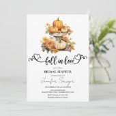 Pumpkin Autumn | Rückgang der Liebe | Fall-Brautpa Einladung (Stehend Vorderseite)