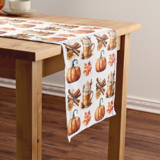 Pumpkin Autumn Table Runner Kurzer Tischläufer (Beispiel)