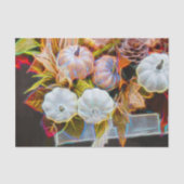 Pumpkin Autumn White Orange Glows Seidenpapier (Vorderseite)