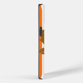 Pumpkin Autumnal Streifen mit Blätter Case-Mate iPhone Hülle (Rückseite / Rechts)