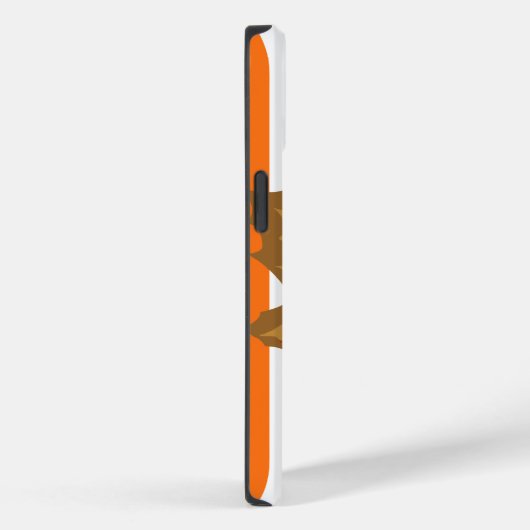 Pumpkin Autumnal Streifen mit Blätter Case-Mate iPhone Hülle (Rückseite / Rechts)