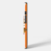 Pumpkin Autumnal Streifen mit Blätter Case-Mate iPhone Hülle (Rückseite / Links)