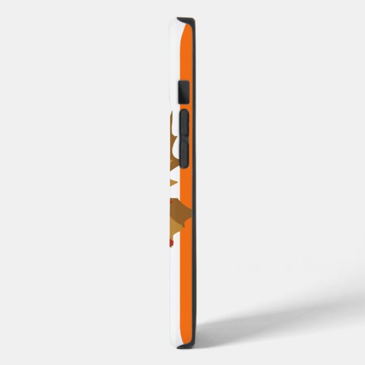 Pumpkin Autumnal Streifen mit Blätter Case-Mate iPhone Hülle (Rückseite / Links)