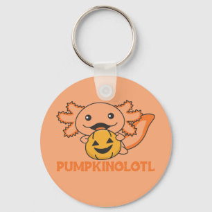 Pumpkin Axolotl liebt Niedliche Tiere zu Halloween Schlüsselanhänger