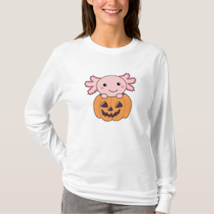 Pumpkin Axolotl liebt süße Tiere zu Halloween T-Shirt