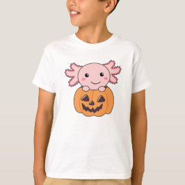 Pumpkin Axolotl liebt süße Tiere zu Halloween T-Shirt