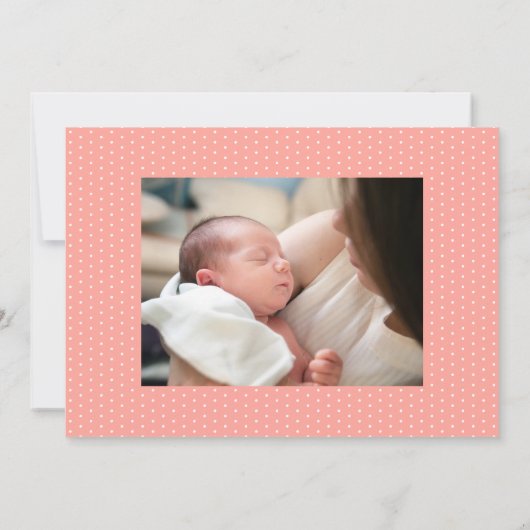 Pumpkin Baby Birth Announcement Card Einladung (Rückseite)