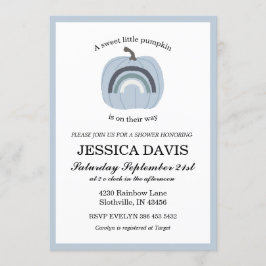 Pumpkin Baby Boy Babydusche Einladung