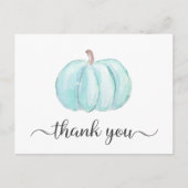 Pumpkin Baby Boy Dusche Danke Postkarte (Vorderseite)
