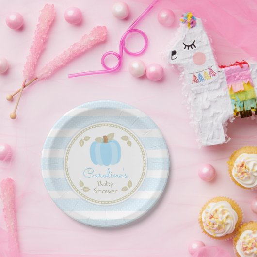 Pumpkin Baby Boy Duschpapierplatte Pappteller (Party)