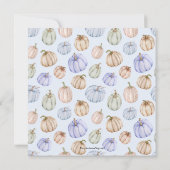 Pumpkin Baby Boy Shower Einladungen (Rückseite)