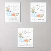 Pumpkin Baby Boy Shower Games Favoriten Poster Set (Vorderseite)