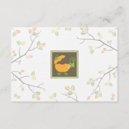 Pumpkin Baby Carriage RSVP Card Karte
