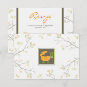 Pumpkin Baby Carriage RSVP Card Karte (Vorne/Hinten)