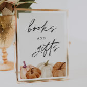 Pumpkin Baby Duschbücher und Geschenke Zeichen Poster