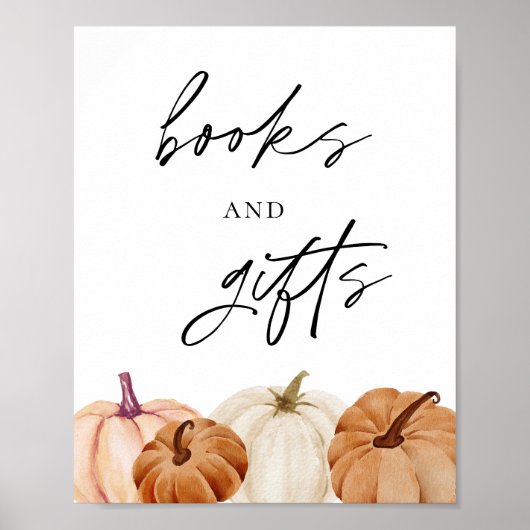 Pumpkin Baby Duschbücher und Geschenke Zeichen Poster (Vorne)
