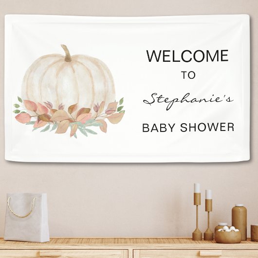 Pumpkin Baby Dusche Banner