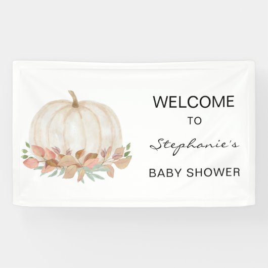 Pumpkin Baby Dusche Banner (Horizontal)