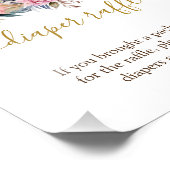 Pumpkin Baby Dusche Blumenmuster Raffle Game-Zeich Fotodruck (Ecke)