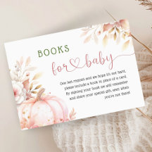 Pumpkin Baby Dusche Blush Pink Fall Bücher für Bab