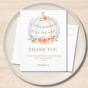 Pumpkin Baby Dusche Danke Postcard Einladungspostkarte