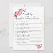 Pumpkin Baby Dusche, die Vater Best Game Floral ke Einladung (Vorderseite)