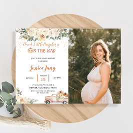 Pumpkin Baby Dusche ein süß wenig Kürbis Einladung