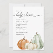 Pumpkin Baby Dusche Einladung (Vorderseite)